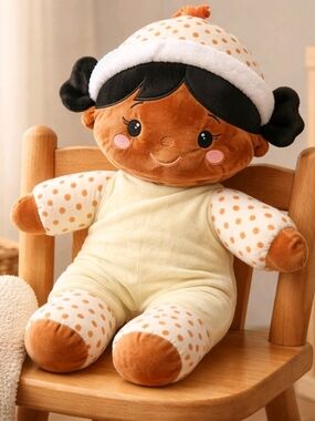 24in GOFFA Baby Doll Black African American baby girl doll, Super Soft "ELAISE"